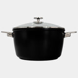 CXD Dual Ceramic Layer, Diamond Reinforced Nonstick Stock Pot with Glass Lid | Made in Switzerland