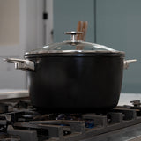 CHD Dual Ceramic Layer, Diamond Reinforced Nonstick Stock Pot with Glass Lid | Made in Switzerland