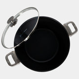 CXD Dual Ceramic Layer, Diamond Reinforced Nonstick Stock Pot with Glass Lid | Made in Switzerland