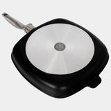 CHD Dual Ceramic Layer, Diamond Reinforced Nonstick 11" x 11" Square Grill Pan | Made in Switzerland