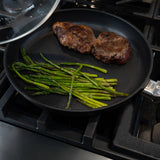 CHD Dual Ceramic Layer, Diamond Reinforced Nonstick 10.25" Nonstick Fry Pan with Glass Lid | Made in Switzerland