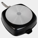 CHD Dual Ceramic Layer, Diamond Reinforced Nonstick 11" x 11" Square Saute Pan with Glass Lid | Made in Switzerland