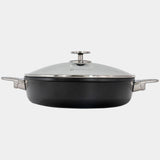 CHD Dual Ceramic Layer, Diamond Reinforced Nonstick Sauteuse with Glass Lid | Made in Switzerland
