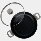 CHD Dual Ceramic Layer, Diamond Reinforced Nonstick Sauteuse with Glass Lid | Made in Switzerland