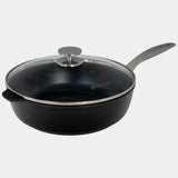 CHD Dual Ceramic Layer, Diamond Reinforced Nonstick Saute Pan with Glass Lid | Made in Switzerland