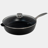 CHD Dual Ceramic Layer, Diamond Reinforced Nonstick Saute Pan with Glass Lid | Made in Switzerland