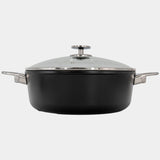 CHD Dual Ceramic Layer, Diamond Reinforced Nonstick Braiser with Glass Lid | Made in Switzerland
