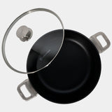CHD Dual Ceramic Layer, Diamond Reinforced Nonstick Braiser with Glass Lid | Made in Switzerland