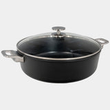 CHD Dual Ceramic Layer, Diamond Reinforced Nonstick Braiser with Glass Lid | Made in Switzerland
