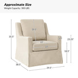 Stanley Glider Slipcovered Swivel Chair with Slope Arm(Optional Types)