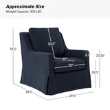 Stanley Glider Slipcovered Swivel Chair with Slope Arm(Optional Types)