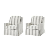 Stanley Glider Slipcovered Swivel Chair with Slope Arm(Optional Types)