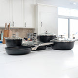CHD Dual Ceramic Layer, Diamond Reinforced Nonstick 9-Piece Set - Kitchen Essentials Set | Made in Switzerland