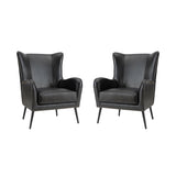 Shepherd Wingback Vegan Leather Armchair(Optional Types)
