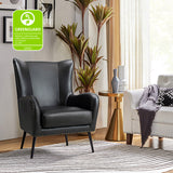 Shepherd Wingback Vegan Leather Armchair(Optional Types)