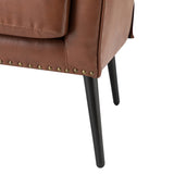 Shepherd Wingback Vegan Leather Armchair(Optional Types)