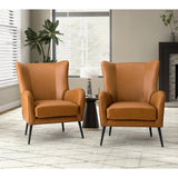 Shepherd Wingback Vegan Leather Armchair(Optional Types)