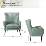 Shepherd Wingback Vegan Leather Armchair(Optional Types)