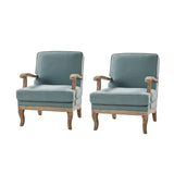 Randolph Farmhouse Upholstered Accent Chair with Wooden Legs(Optional Types)