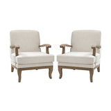Randolph Farmhouse Upholstered Accent Chair with Wooden Legs(Optional Types)