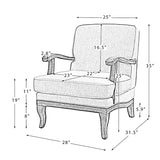 Randolph Farmhouse Upholstered Accent Chair with Wooden Legs(Optional Types)