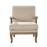 Randolph Farmhouse Upholstered Accent Chair with Wooden Legs(Optional Types)