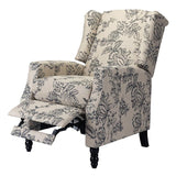 Lilith Upholstered Recliner Chair with Adjustable Backrest & Footrest