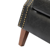 Gianfranco Vegan Leather Armchair with Sturdy Wooden Legs