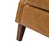 Gianfranco Vegan Leather Armchair with Sturdy Wooden Legs