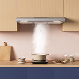 CIARRA 30 Inch Convertible Low Profile Under Cabinet Range Hood CAS75918A-OW