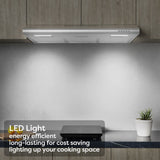 CIARRA 30 Inch Low Profile Vent Hood Under Cabinet Range Hood Ventless CAS75918B-OW