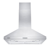 CIARRA 30 Inch Wall Mount Chimney Range Hood CAS75206P-OW