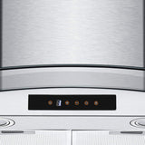 CIARRA 30 inch Glass Wall Mount Range Hood with Delay Shut off 3-speed Extraction CAS75502-OW