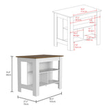 Charlotte 2 Piece Kitchen Set, Kitchen Island + Kitchen Pantry