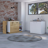 Memphis 2 Piece Kitchen Set, Sicilia Kitchen Island + Napoles Utility Sink