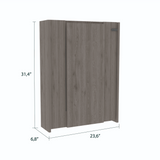 TUHOME Milan 2-Piece Kitchen Storage Set with Tall Cabinet and Multi-Shelf Wall Unit, Modern Pantry Organizer for Small Kitchens and Apartments, 70.8"H x 23.6"W x 11.8"D, Light Gray