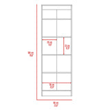 TUHOME Milan 2-Piece Kitchen Storage Set with Tall Cabinet and Multi-Shelf Wall Unit, Modern Pantry Organizer for Small Kitchens and Apartments, 70.8"H x 23.6"W x 11.8"D, Light Gray