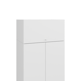 Home 6 Piece, 10 Door Closet System, Top Storage Shelves, Wide Armoire for Bedroom Storage and Organization, Natural Oak