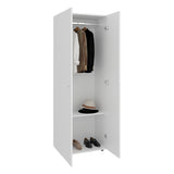 Home 6 Piece, 10 Door Closet System, Top Storage Shelves, Wide Armoire for Bedroom Storage and Organization, Natural Oak