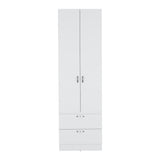 Vico 76" High Armoire Wardrove Closet with 2 Drawers, Double Door Cabinet , One Shelf and Hanging Rod, Bedroom Clothes Storage Cabinet Organizer