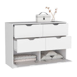 Basilea 4 Drawers Dresser, 2 Cabinets