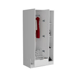 Memphis Wardrobe Armoire with 4-Tier Storage Shelves and 1 Drawer
