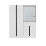 Kamelot Practical and Elegant Freestanding Armoire Wardrobe Double Door Design with Spacious Interior Featuring Hanging Rod and Interior Shelving for Comprehensive Bedroom Storage Solution