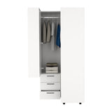 Toulouse Corner Armoire Wardrobe Console Smart Space-Saving Design Featuring Double Access Doors and Multiple Interior Shelves Perfect for Maximizing Storage and Organization in Any Room Corner