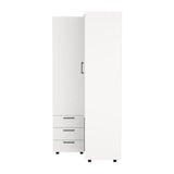 Toulouse Corner Armoire Wardrobe Console Smart Space-Saving Design Featuring Double Access Doors and Multiple Interior Shelves Perfect for Maximizing Storage and Organization in Any Room Corner