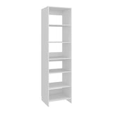 Eco Closet Storage Shelves Unit, Open Organizer with 5 Spacious Adjustable Shelves, Space-Saving Vertical Wardrobe Insert for Clothes, Shoes, Boxes & Accessories, Free-Standing Durable Closet System