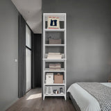 Eco Closet Storage Shelves Unit, Open Organizer with 5 Spacious Adjustable Shelves, Space-Saving Vertical Wardrobe Insert for Clothes, Shoes, Boxes & Accessories, Free-Standing Durable Closet System