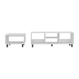 Eclipse Coffee Table and TV Stand Duo Set for Living Room and Entertainment Room Center with Open Display Shelves