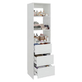 Freestanding Closet with 6 Shelves, Storage Organizer, Modern Storage For Bedroom and Bookcase, Engineered Wood, 84" Tall, Home Bedroom Open Shelving Cabinet
