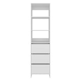 Freestanding Closet with 6 Shelves, Storage Organizer, Modern Storage For Bedroom and Bookcase, Engineered Wood, 84" Tall, Home Bedroom Open Shelving Cabinet